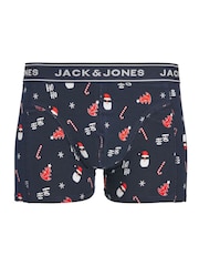 JACK & JONES Blue Santa Christmas Boxer and Sock Gift Set - Image 4 of 8
