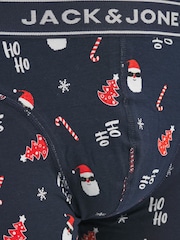 JACK & JONES Blue Santa Christmas Boxer and Sock Gift Set - Image 5 of 8