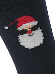 JACK & JONES Blue Santa Christmas Boxer and Sock Gift Set - Image 6 of 8