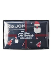 JACK & JONES Blue Santa Christmas Boxer and Sock Gift Set - Image 7 of 8