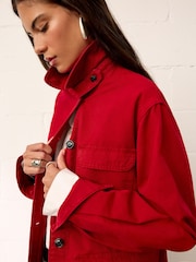 BHOEM RED Washed Utility Canvas Jacket - Image 2 of 5