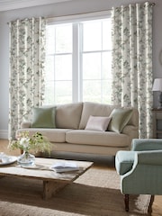Laura Ashley Fern Green Elderwood Made to Measure 100% Cotton Curtains - Image 2 of 8