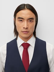 BOSS Blue Slim Fit Wool Blend Waistcoat - Image 4 of 5
