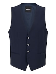 BOSS Blue Slim Fit Wool Blend Waistcoat - Image 5 of 5