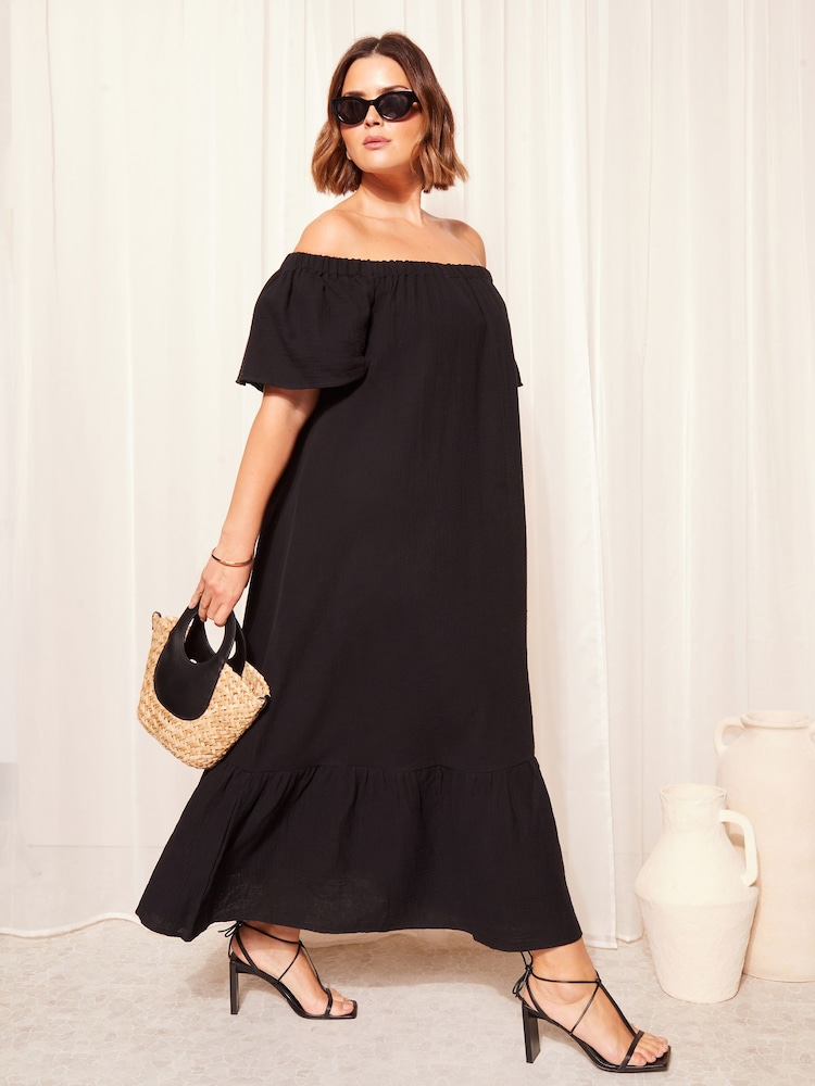 Curves Like These лен Look Bardot платье макси - Изображение 2 из 4