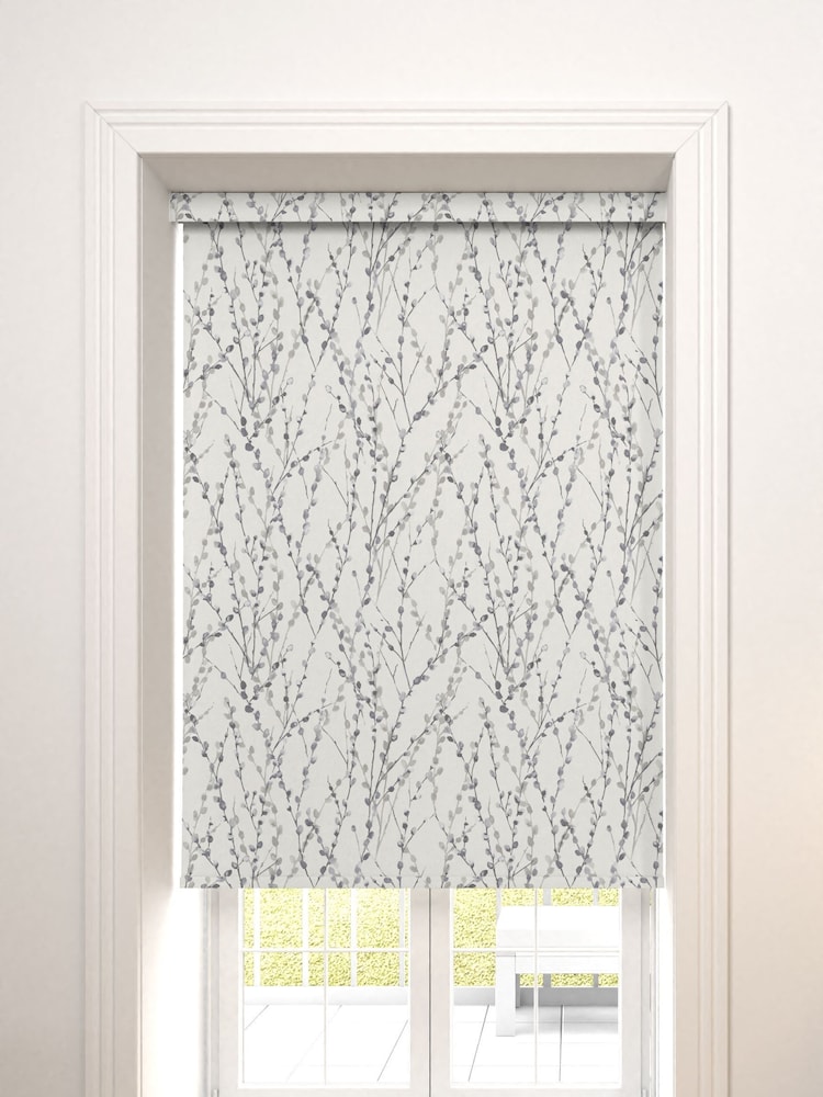 Silver Grey Delicate Willow Made To Measure Roller Blind - Image 1 of 4
