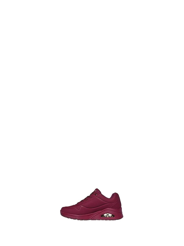 Skechers Purple Standard Fit Womens Uno Stand On Air Trainers - Image 2 of 5