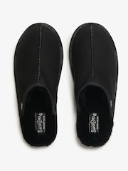 Superdry Black Suede 100% Cotton Mules Slippers - Image 5 of 7