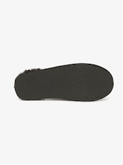 Superdry Black Suede 100% Cotton Mules Slippers - Image 6 of 7