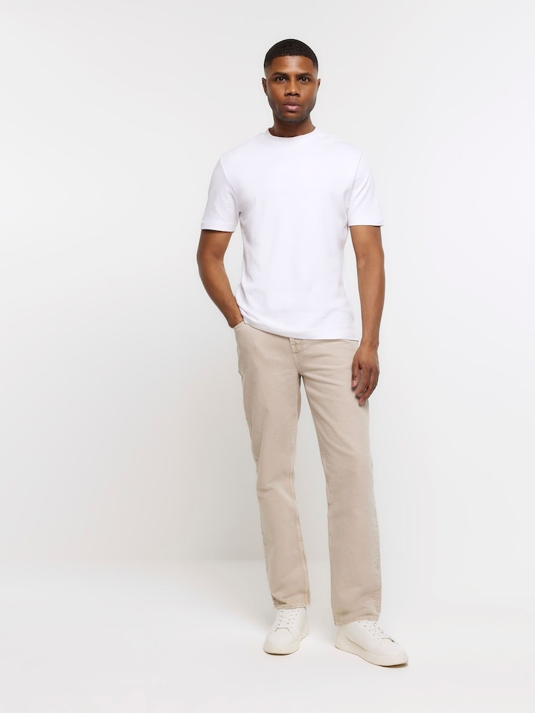 River Island Grey Straight Fit Jeans - Image 1 of 6