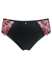 Pour Moi Black Soiree Embroidery Bikini Briefs - Image 3 of 4