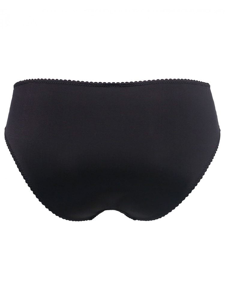 Pour Moi Black Soiree Embroidery Bikini Briefs - Image 4 of 4