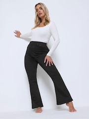 Yours Curve Black Bootcut Jeggings - Image 1 of 5
