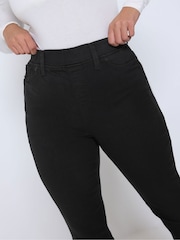 Yours Curve Black Bootcut Jeggings - Image 3 of 5
