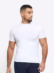 Pack de 2 camisetas ajustadas de algodón 100 % de River Island - Imagen 2 de 7