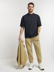 River Island Black Oversized 100% Cotton Studio T-Shirt - Image 3 of 3