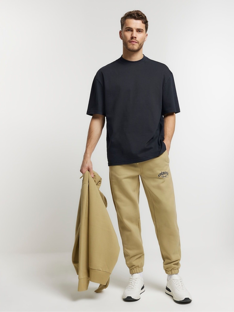 River Island Black Oversized 100% Cotton Studio T-Shirt - Image 3 of 3