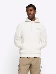 River Island Cream Ecru Long Sleeve Luminis Hoodie - Image 1 of 6