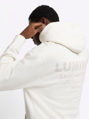 River Island Cream Ecru Long Sleeve Luminis Hoodie - Image 4 of 6