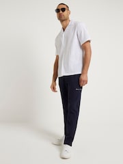 River Island White Slim Fit Formal Seersucker Shirt - Image 3 of 3