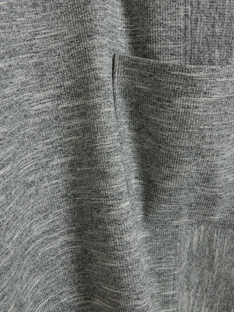 River Island Grey Regular Fit 100% Cotton Slub Blocked T-Shirt - Image 4 of 4