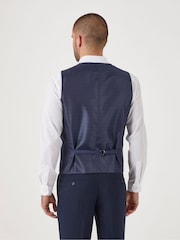 Skopes Blue Harcourt Double Breasted Slim Fit Suit Waistcoat - Image 3 of 5