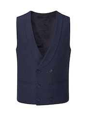 Skopes Blue Harcourt Double Breasted Slim Fit Suit Waistcoat - Image 4 of 5