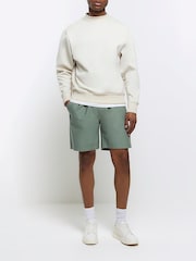 River Island Green Elasticated 100% Cotton Pull-On Shorts - Image 2 of 2