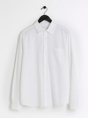 River Island White 100% Cotton Long Sleeve Shirt - Image 5 of 6