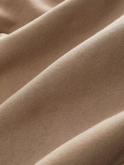 Stone Natural Oversized Jersey Cotton Rich Overhead Hoodie - Image 5 of 7
