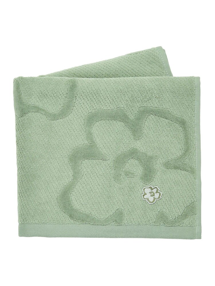 Ted Baker Green Magnolia 100% Cotton Towel - Image 2 of 3 Ted Baker Green Magnolia 100% Cotton Towel - Image 2 of 3
