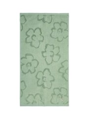 Ted Baker Green Magnolia 100% Cotton Towel - Image 3 of 3