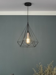 Dar Lighting Black Sword Ceiling Light Pendant - Image 1 of 4