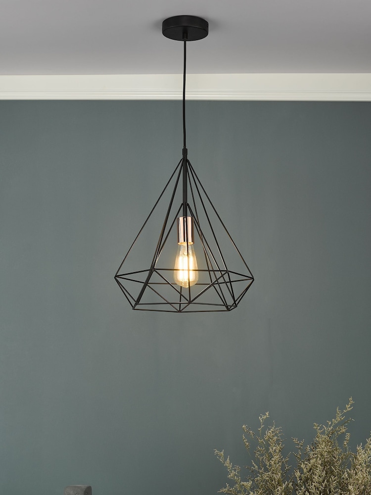 Dar Lighting Black Sword Ceiling Light Pendant - Image 1 of 4