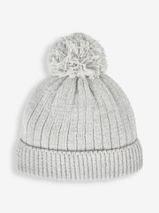 JoJo Maman Bébé Grey Cosy Rib Hat - Image 1 of 3