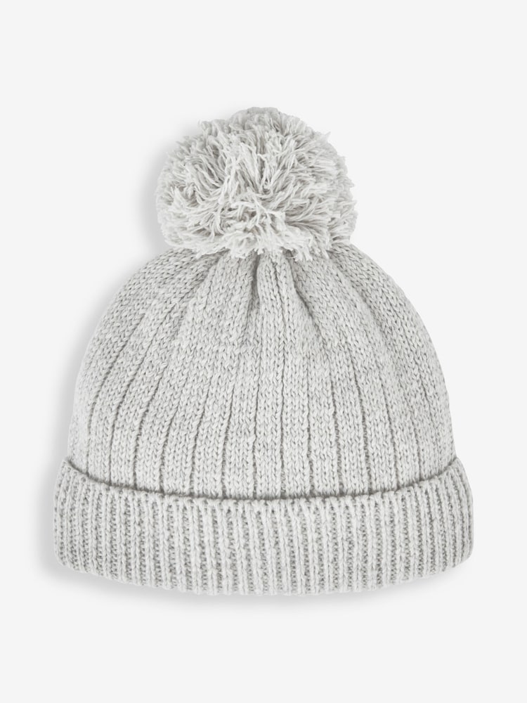 JoJo Maman Bébé Grey Cosy Rib Hat - Image 1 of 3