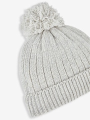 JoJo Maman Bébé Grey Cosy Rib Hat - Image 2 of 3