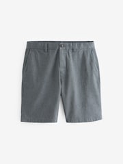 Navy Texture Straight Fit Stretch Chinos Shorts - Image 5 of 9