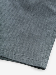 Navy Texture Straight Fit Stretch Chinos Shorts - Image 7 of 9
