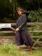 Live Unlimited Charcoal Grey Curve Suede Jacket - Image 2 of 7