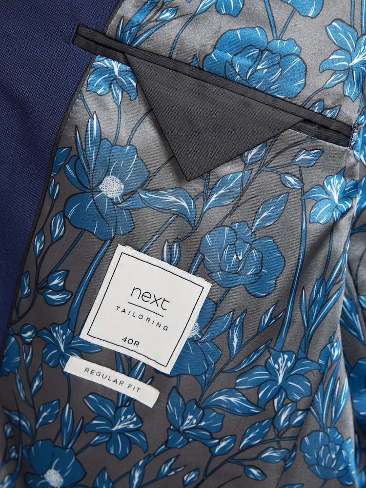 Bright Blue Regular Fit Two Button Suit Jacket - Image 9 of 9 Bright Blue Regular Fit Two Button Suit Jacket - Image 9 of 9
