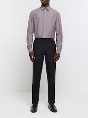 River Island Brown Stripe Poplin Shirt - Image 3 of 6