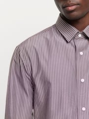 River Island Brown Stripe Poplin Shirt - Image 4 of 6