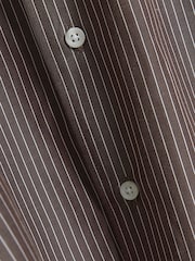 River Island Brown Stripe Poplin Shirt - Image 6 of 6