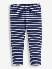 JoJo Maman Bébé Navy 2-Pack Girls' Essential Leggings - Image 2 of 5