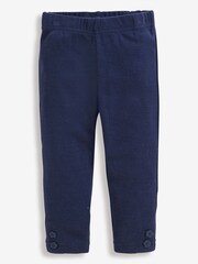 JoJo Maman Bébé Navy 2-Pack Girls' Essential Leggings - Image 3 of 5