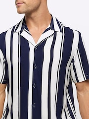 River Island Blue Beach Stripe Shirt - Image 5 of 5