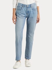 Lauren Ralph Lauren Light Blue Relaxed Tapered Ankle Jeans - Image 4 of 9