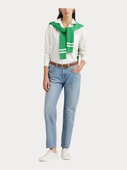 Lauren Ralph Lauren Light Blue Relaxed Tapered Ankle Jeans - Image 6 of 9