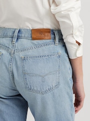 Lauren Ralph Lauren Light Blue Relaxed Tapered Ankle Jeans - Image 8 of 9